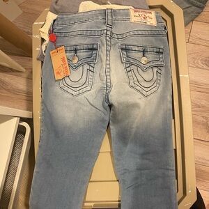 True religion light wash skinny jeans
